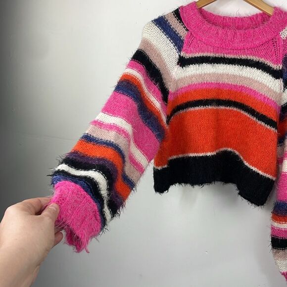 Free People Snowbird Sweater Multicolored Stripes size XS - Picture 4 of 16
